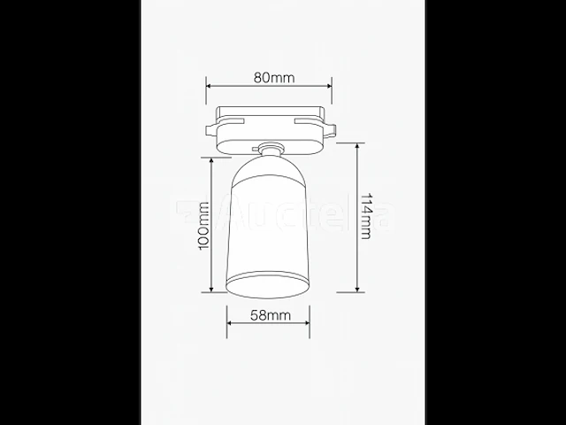 10 x gu10 verstelbare track spotlight – zwart – enkelfasig – ø58x80x114 mm – ip20 - afbeelding 5 van  5