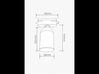 10 x gu10 verstelbare track spotlight – zwart – enkelfasig – ø58x80x114 mm – ip20 - afbeelding 5 van  5
