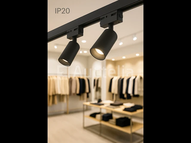 10 x gu10 verstelbare track spotlight – zwart – enkelfasig – ø58x80x114 mm – ip20 - afbeelding 5 van  5