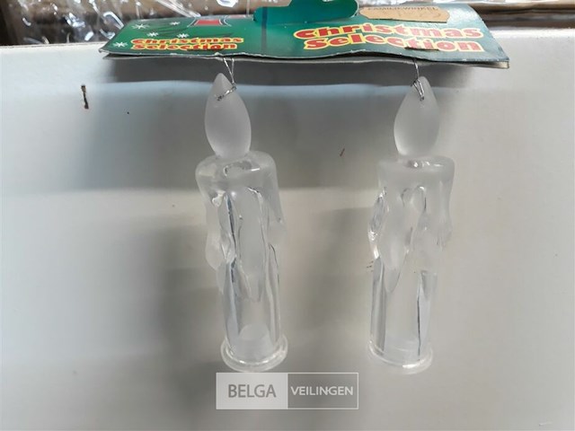 10 x hangdeco acryl kaars 2 stuks 8 cm - afbeelding 3 van  3