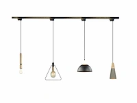 10 x hanglamp adapter voor 1 fase 2 draden railsystem zand zwart - afbeelding 3 van  4