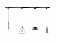 10 x hanglamp adapter voor 1 fase 2 draden railsystem zand zwart - afbeelding 3 van  4