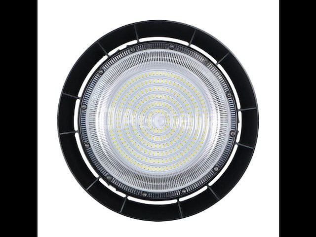 10 x highbay led slim 150w – 6500k koud wit – ufo ip65 waterdicht – 19.500 lm – zwart - afbeelding 3 van  5