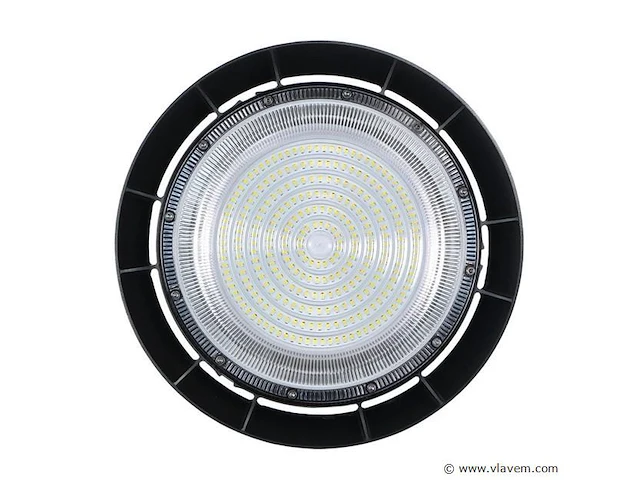 10 x highbay led slim 150w – 6500k koud wit – ufo ip65 waterdicht – 19.500 lm – zwart - afbeelding 4 van  5