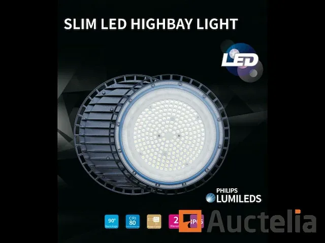 10 x highbay slim 100w - philips lumileds - 110lm/w - koud wit 6500k - afbeelding 2 van  5
