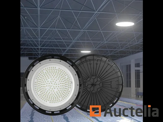 10 x highbay ufo 135w - slim design smd - ip5 - koud wit 6500k - afbeelding 4 van  5