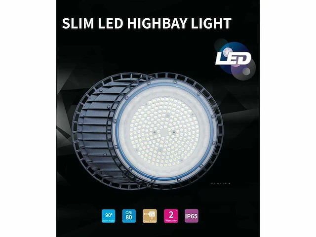 10 x highbay ufo 135w - slim design smd - waterdicht ip65 - koud wit 6500k - afbeelding 5 van  5