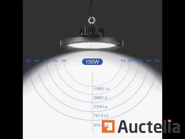 10 x highbay ufo 150w - pro design smd - dimbaar - lumileds philips - ip5 - koud wit 6500k - afbeelding 2 van  10