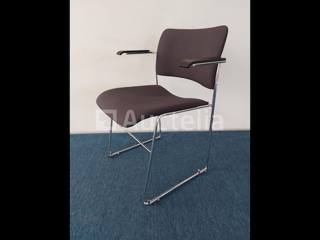 10 x howe 40/4 design vergaderstoel by david rowland (blauw/grijs) - afbeelding 2 van  7