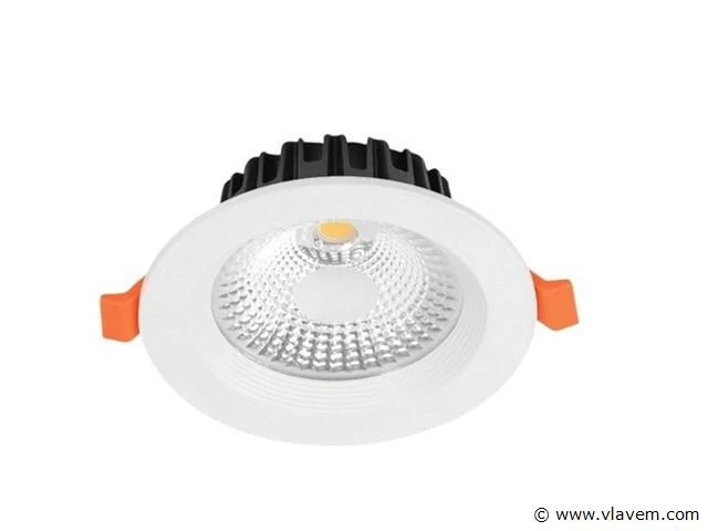 10 x inbouw led spot – 15w – 6500k koud wit – cob – rond – 1350 lm – ø180 mm – ip20 - afbeelding 1 van  5