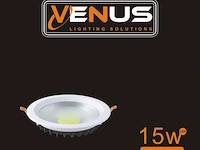 10 x inbouw led spot – 15w – 6500k koud wit – cob – rond – 1350 lm – ø180 mm – ip20 - afbeelding 5 van  5