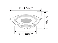 10 x inbouw led spot – 15w – 6500k koud wit – cob – rond – 1350 lm – ø180 mm – ip20 - afbeelding 4 van  5
