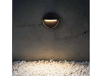 10 x inbouw ronde led trapverlichting – 6w – 540 lm – 3500k neutraal wit – zwart – ip54 waterdicht – (s-22r) - afbeelding 2 van  5