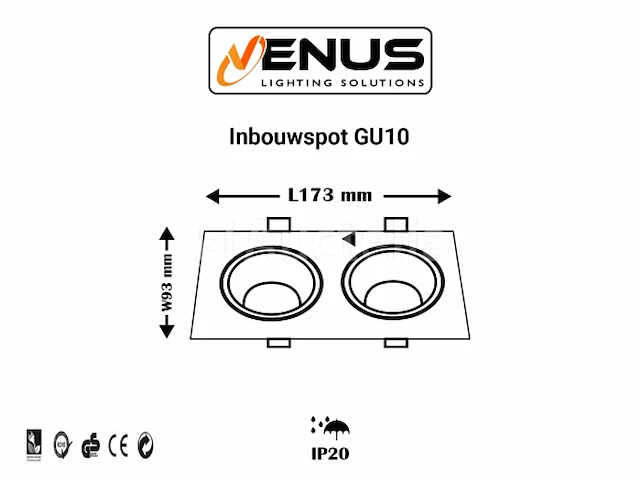 10 x inbouwspotfitting (ep-2) - verstelbaar - gu10 - wit/zwart - afbeelding 4 van  5