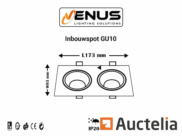 10 x inbouwspotfitting (ep-2) - verstelbaar - gu10 - wit/zwart - afbeelding 5 van  5