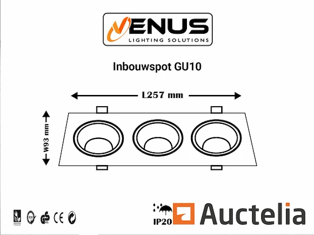 10 x inbouwspotfitting (ep-3) - verstelbaar - gu10 - wit/zwart - afbeelding 1 van  4