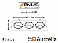 10 x inbouwspotfitting (ep-3) - verstelbaar - gu10 - wit/zwart