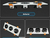 10 x inbouwspotfitting (ep-3) - verstelbaar - gu10 - wit/zwart - afbeelding 4 van  5