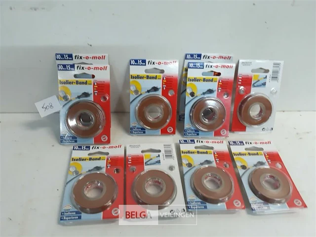 10 x isolatie tape bruin 10m x 15mm - afbeelding 1 van  3