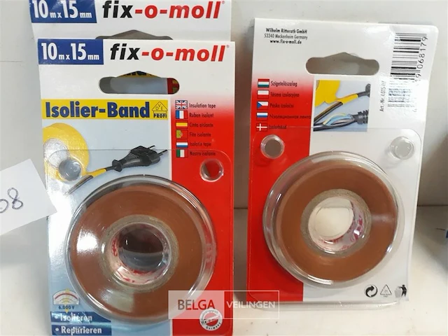 10 x isolatie tape bruin 10m x 15mm - afbeelding 3 van  3