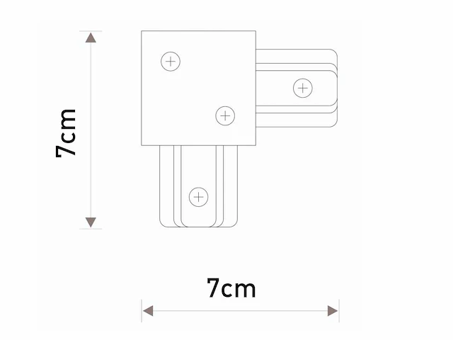 10 x l verbinding voor 1 fase 2 draden railsystem mat wit - afbeelding 2 van  4