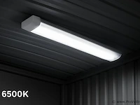 10 x led-batten 120w met lens – 120cm – 6500k koud wit – stofdicht – 30.000h - afbeelding 1 van  5