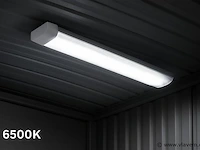 10 x led-batten 120w met lens – 120cm – 6500k koud wit – stofdicht – 30.000h - afbeelding 1 van  5