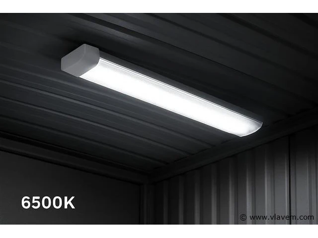 10 x led-batten 120w met lens – 120cm – 6500k koud wit – stofdicht – 30.000h - afbeelding 1 van  5