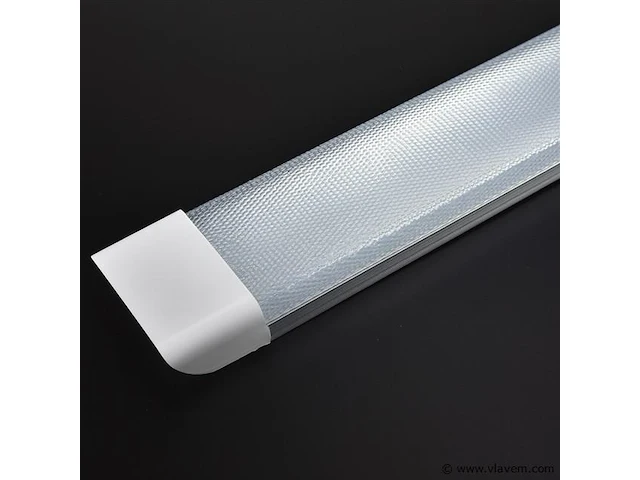 10 x led-batten 120w met lens – 120cm – 6500k koud wit – stofdicht – 30.000h - afbeelding 2 van  5