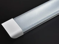 10 x led-batten 120w met lens – 120cm – 6500k koud wit – stofdicht – 30.000h - afbeelding 2 van  5
