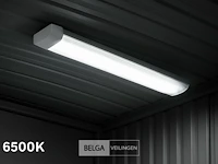 10 x led-batten 120w met lens – 120cm – 6500k koud wit – stofdicht – 30.000h - afbeelding 1 van  6