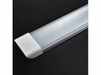 10 x led-batten 120w met lens – 120cm – 6500k koud wit – stofdicht – 30.000h - afbeelding 2 van  5