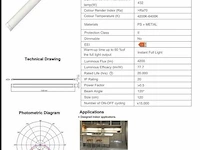 10 x led batten 54w – 150cm – 4000k blanc neutraal – stofdicht – 30.000h - afbeelding 5 van  5