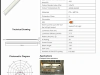 10 x led batten 54w – 150cm – 4000k blanc neutraal – stofdicht – 30.000h - afbeelding 6 van  6