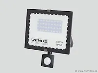 10 x led breedstraler 100w met sensor ip66 - 6500k koud wit - afbeelding 1 van  3