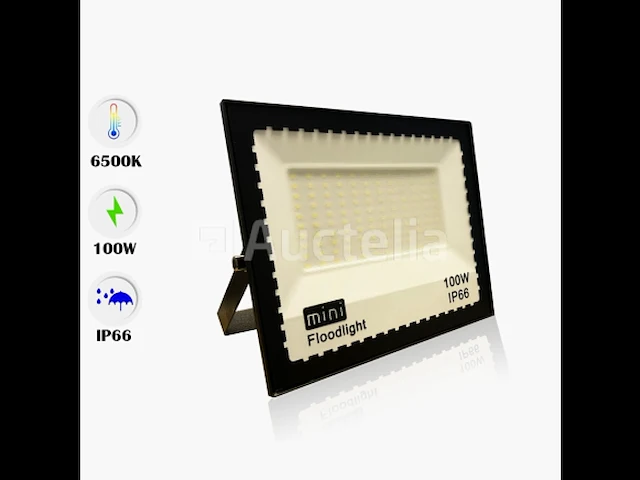 10 x led breedstraler 100w mini smd - 6500k koud wit - afbeelding 2 van  3