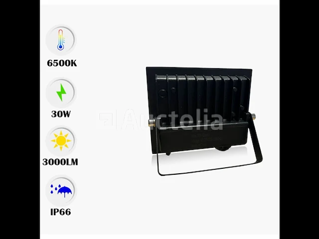 10 x led breedstraler 30w mini smd - 6500k koud wit - afbeelding 1 van  3