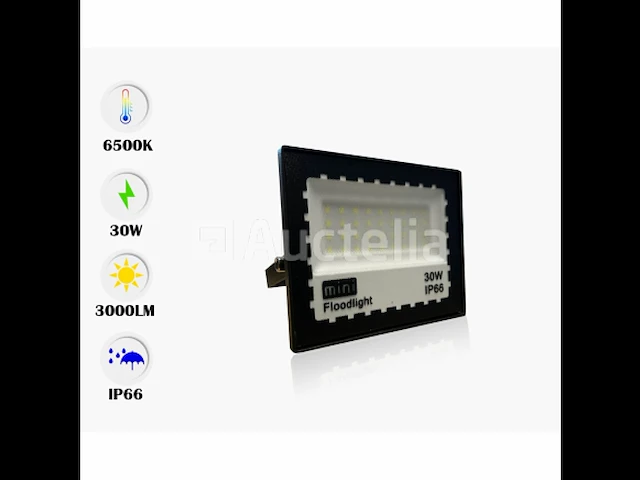 10 x led breedstraler 30w mini smd - 6500k koud wit - afbeelding 2 van  3