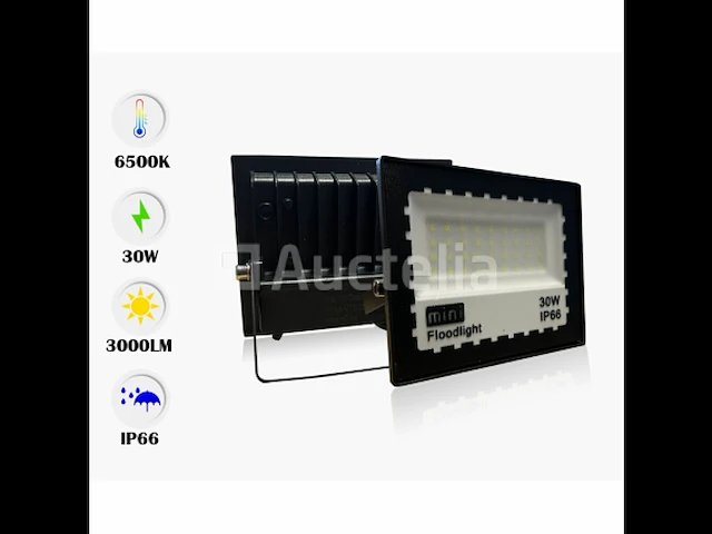 10 x led breedstraler 30w mini smd - 6500k koud wit - afbeelding 3 van  3