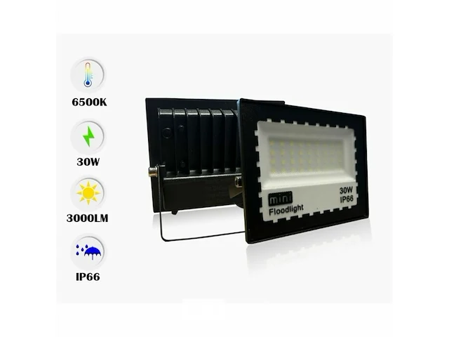 10 x led breedstraler 30w mini smd - 6500k koud wit - afbeelding 4 van  4