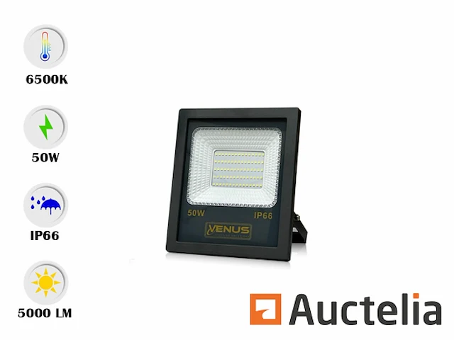 10 x led breedstraler 50w - waterdicht ip66 - 6500k koud wit - afbeelding 2 van  4