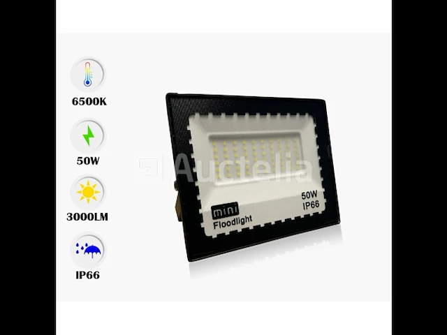 10 x led breedstraler 50w mini smd - 6500k koud wit - afbeelding 1 van  3