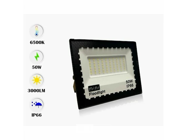 10 x led breedstraler 50w mini smd - 6500k koud wit - afbeelding 1 van  4