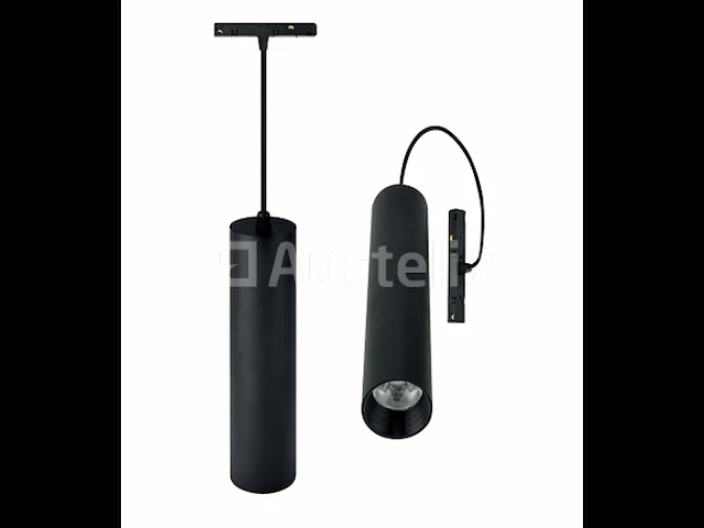 10 x led hanglamp op magnetische rail 48v - 4200k neutraal wit -30w - zwart - afbeelding 1 van  4