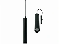 10 x led hangspot op magnetische rail 48v - 4200k neutraal wit -20w - zwart - afbeelding 3 van  5