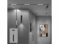 10 x led hangspot op magnetische rail 48v - 4200k neutraal wit -20w - zwart - afbeelding 1 van  4