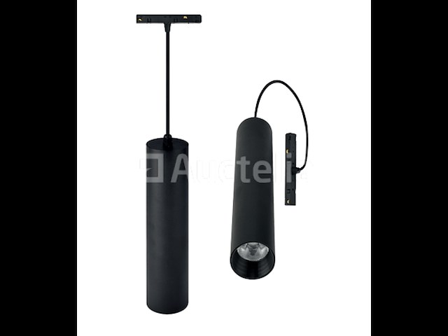 10 x led hangspot op magnetische rail 48v - 4200k neutraal wit -30w - zwart - afbeelding 4 van  4