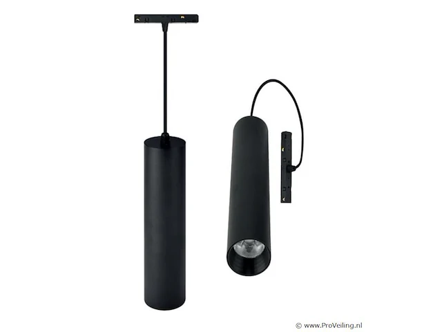 10 x led hangspot op magnetische rail 48v - 4200k neutraal wit -30w - zwart - afbeelding 2 van  4
