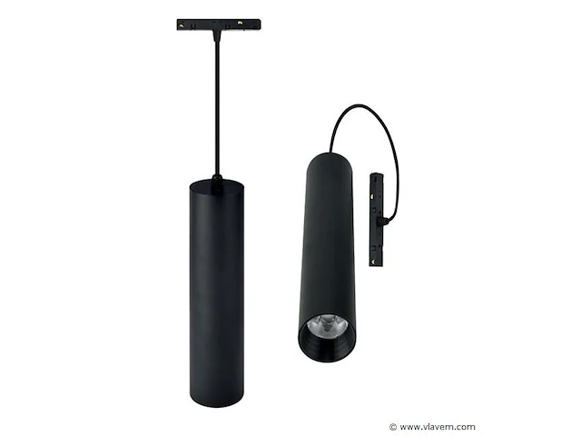 10 x led hangspot op magnetische rail 48v - 4200k neutraal wit -30w - zwart - afbeelding 2 van  4