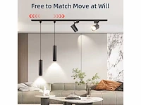 10 x led hangspot op magnetische rail 48v - 4200k neutraal wit -30w - zwart - afbeelding 1 van  4